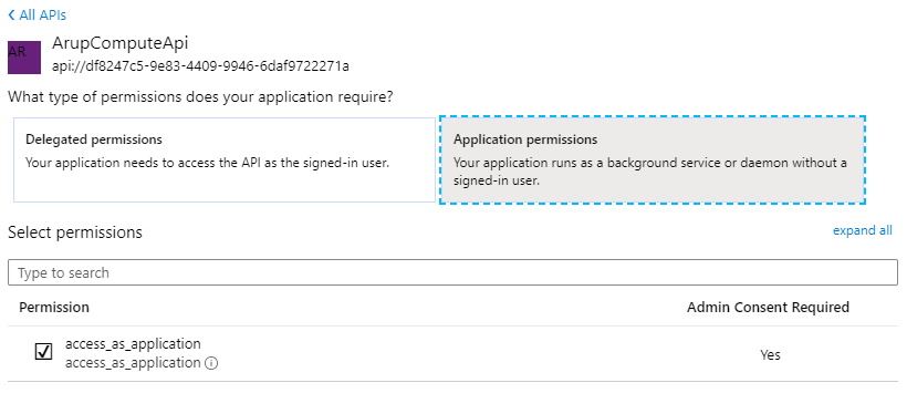 Delegated application