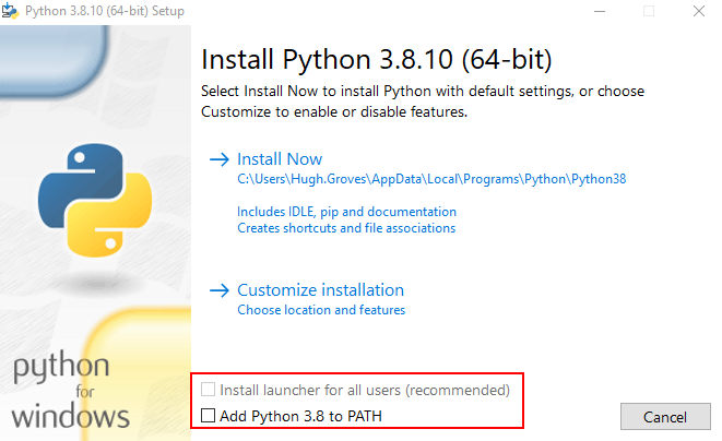 python_install_no_ticks